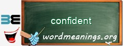 WordMeaning blackboard for confident